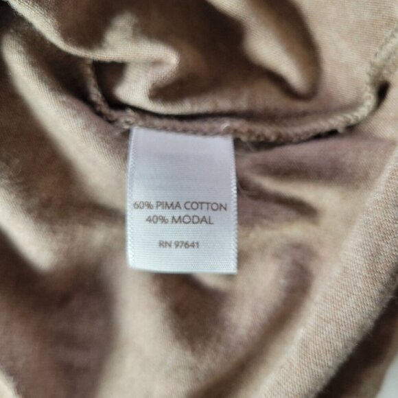 PureJill Women Tan Long Sleeve Tunic With Cowl Neck & Front Pocket Size L - Picture 11 of 11